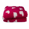Legowisko Dry Bed 100x75 cm Fuksja w serca 28 mm