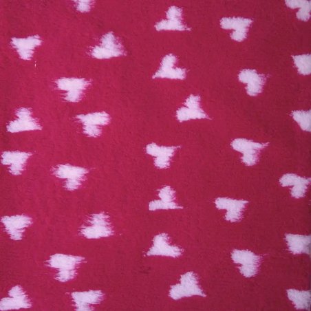 Legowisko Dry Bed 100x75 cm Fuksja w serca 28 mm-6521