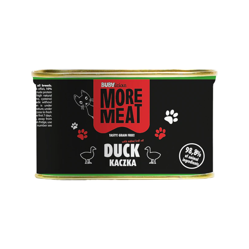 BUBAlicious More Meat Pure Kaczka – mokra karma dla kota, 185 g