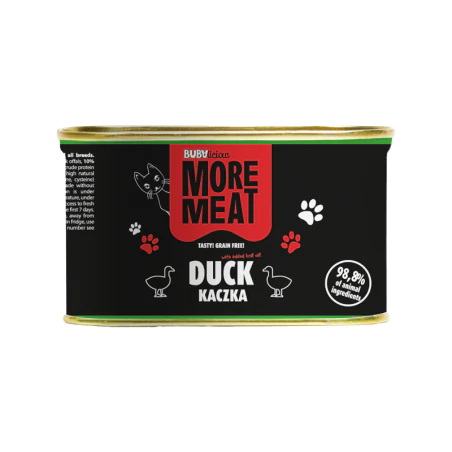 BUBAlicious More Meat Pure Kaczka – mokra karma dla kota, 185 g