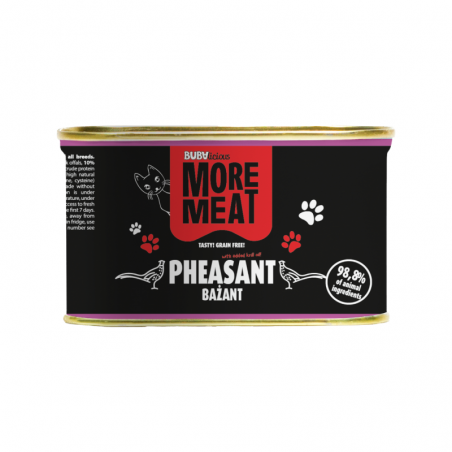 BUBAlicious More Meat Pure Bażant – mokra karma dla kota, 185 g