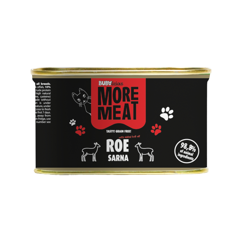 BUBAlicious More Meat Pure Sarna – mokra karma dla kota, 185 g