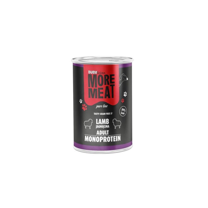 BUBAlicious More Meat mono karma dla psa Pure Line 400g JAGNIĘCINA