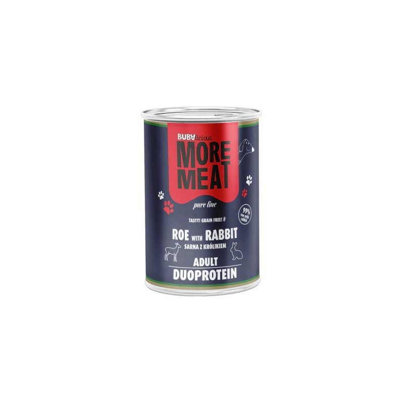 BUBAlicious More Meat duo karma dla psa Pure Line 400 g SARNA KRÓLIK