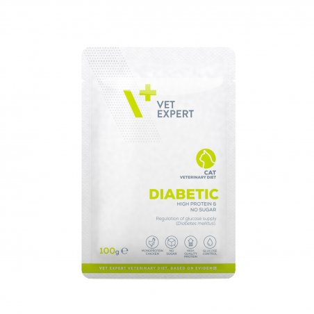 VET EXPERT DIABETIC CAT 100g - mokra karma weterynaryjna dla kotów z cukrzycą