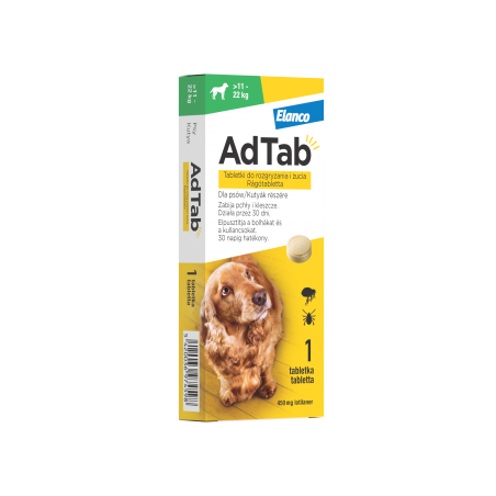 AdTab™ Tabletka przeciw pchłom i kleszczom dla psów o wadze powyżej 11 do 22 kg-6847