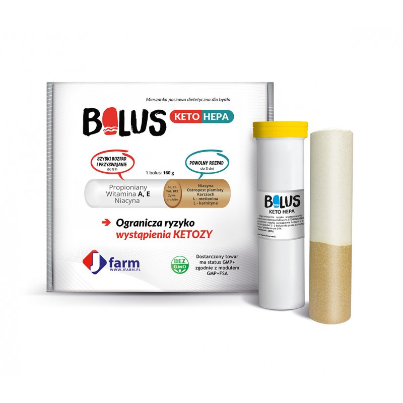 BOLUS KETO-HEPA 160 g x 4 szt Ogranicza ryzyko wystąpienia KETOZY