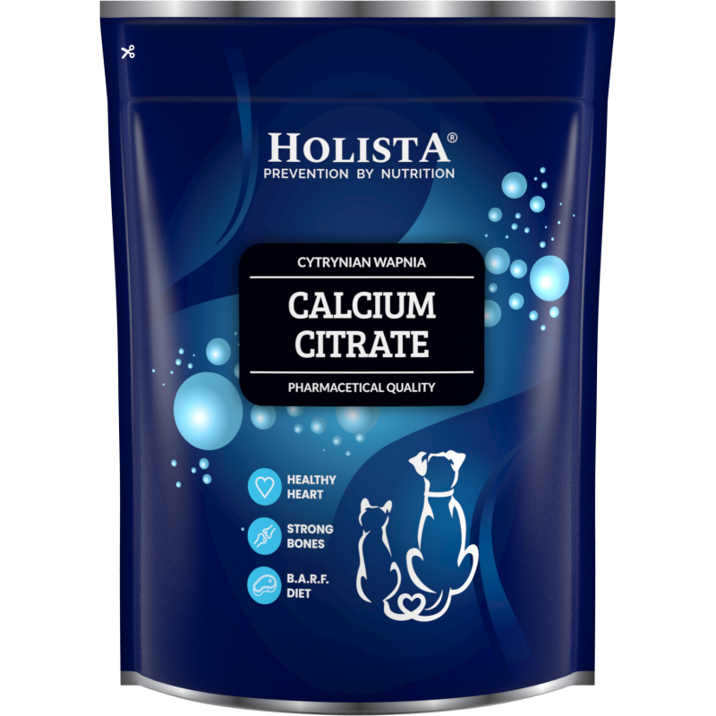 Holista Cytrynian Wapnia 1000g – wysoko przyswajalny wapń dla psów i kotów
