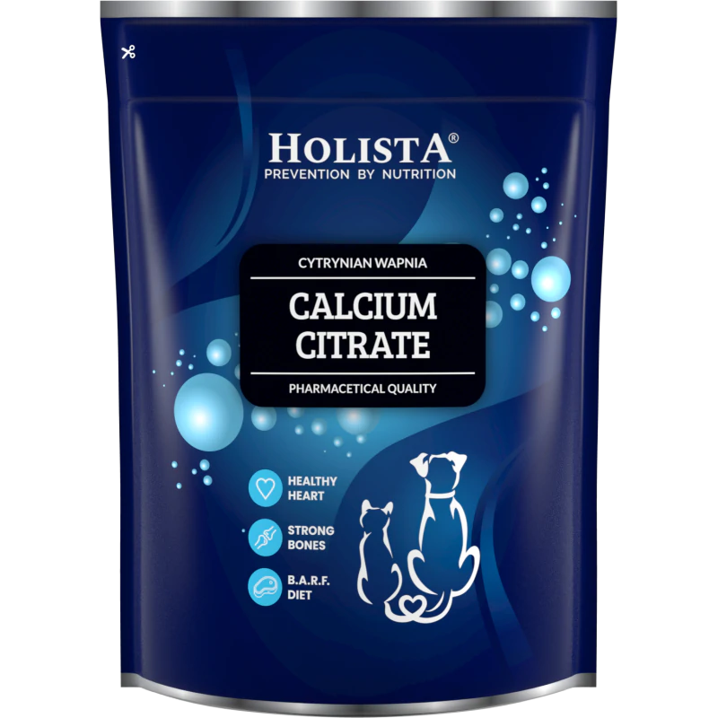 Holista Cytrynian Wapnia 1000g – wysoko przyswajalny wapń dla psów i kotów