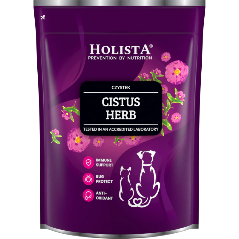 Holista Czystek dla psa i kota 500g – naturalne wsparcie odporności i ochrona przed pasożytami