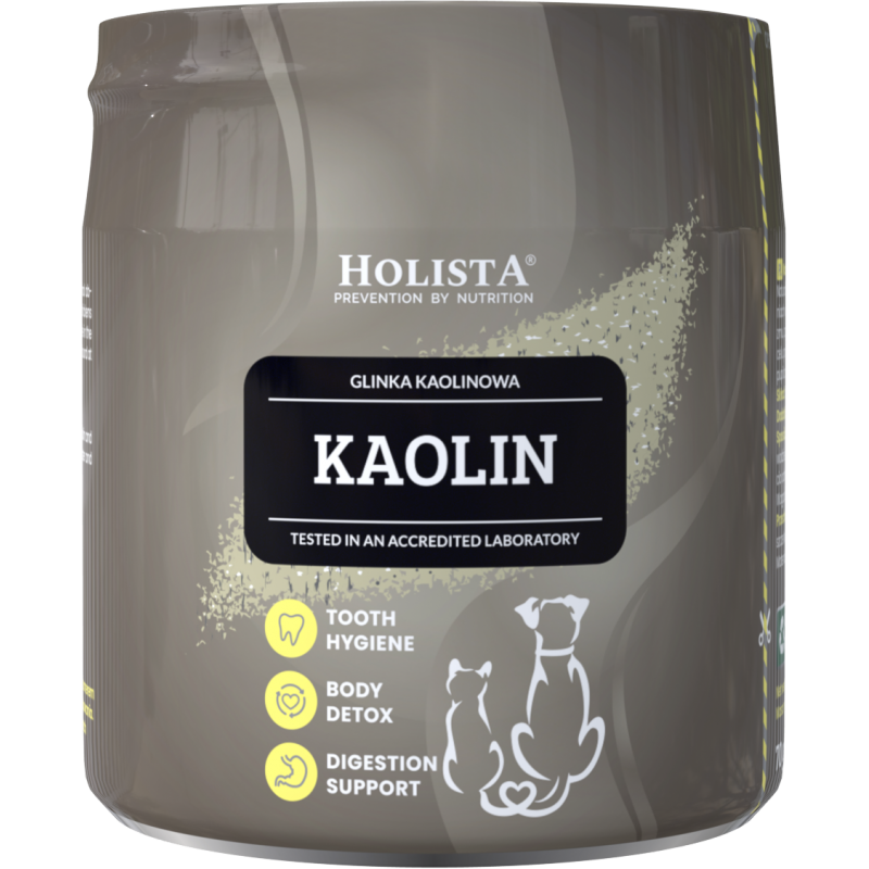 Holista Kaolin dla psa i kota 70g – naturalna glinka wspomagająca trawienie i higienę jamy ustnej
