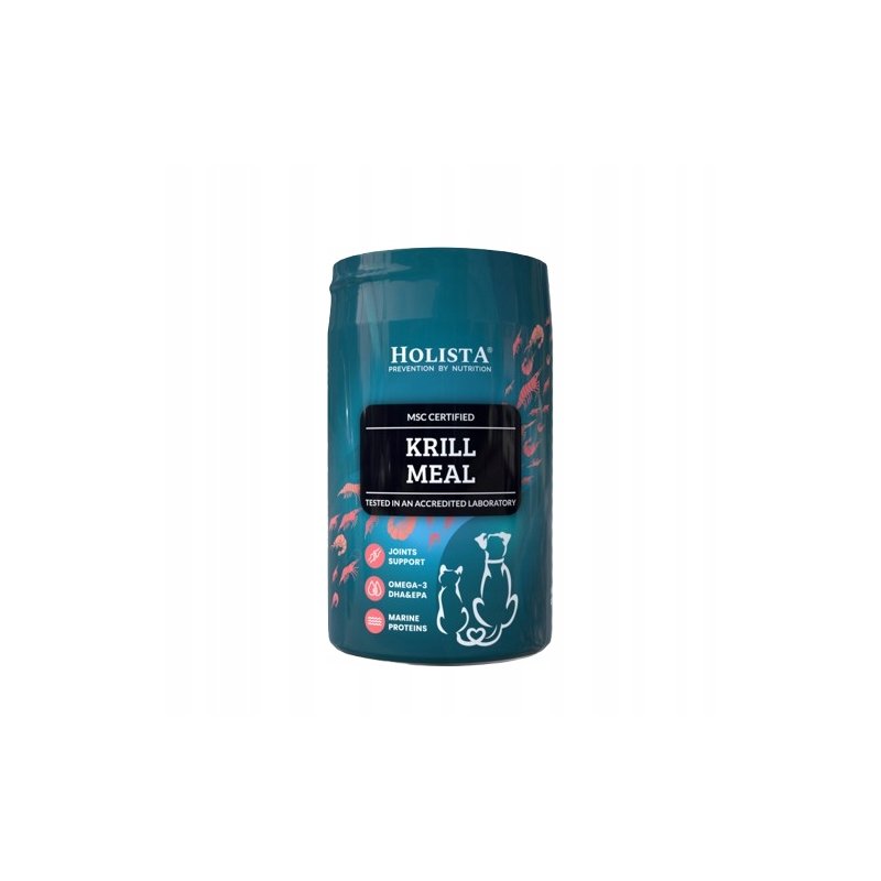 Holista Mączka z kryla dla psa i kota 100g – naturalne źródło białka, Omega-3 i astaksantyny