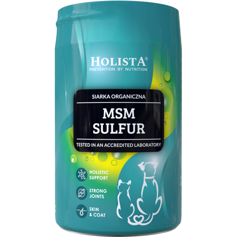 Holista MSM dla psa i kota 250g – naturalna siarka organiczna wspierająca stawy, skórę i odporność
