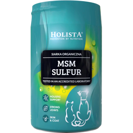 Holista MSM dla psa i kota 250g – naturalna siarka organiczna wspierająca stawy, skórę i odporność