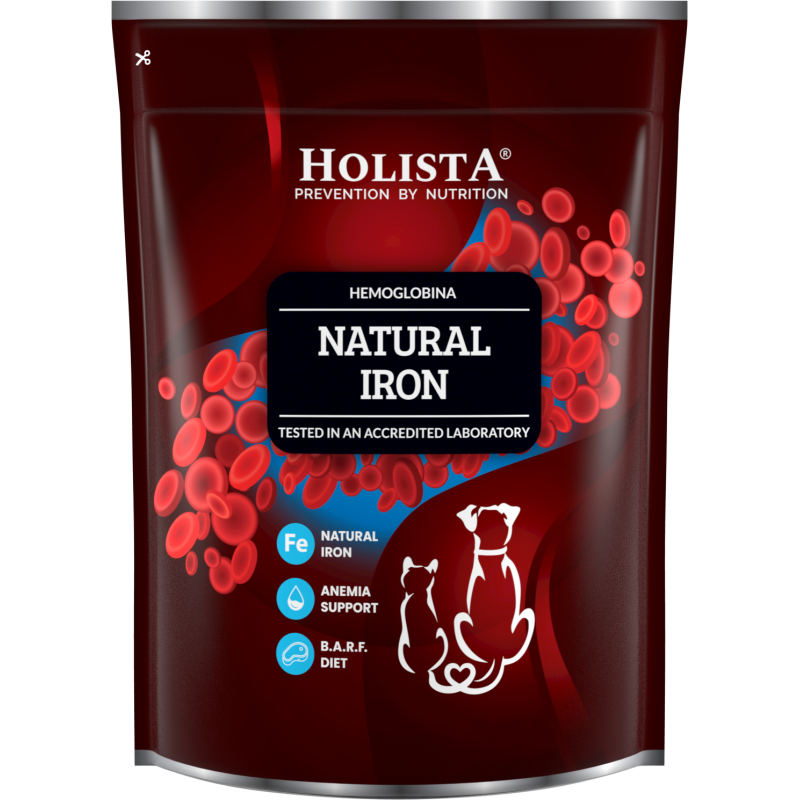 Holista Naturalne Żelazo dla psa i kota 600g – hemoglobina wieprzowa jako źródło żelaza hemowego
