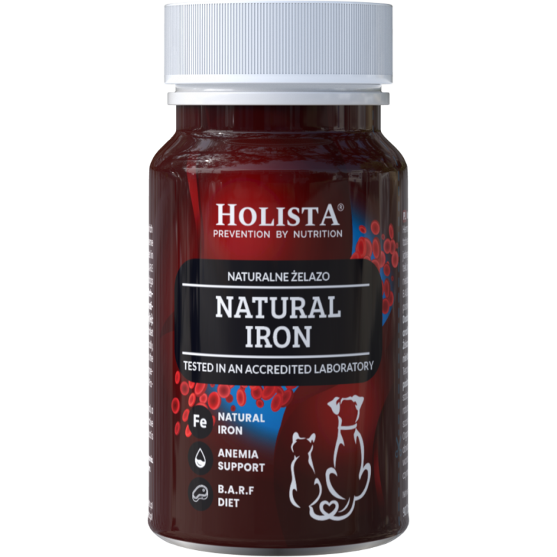 Holista Naturalne Żelazo dla psa i kota 90 tab. – hemoglobina wieprzowa jako źródło żelaza hemowego