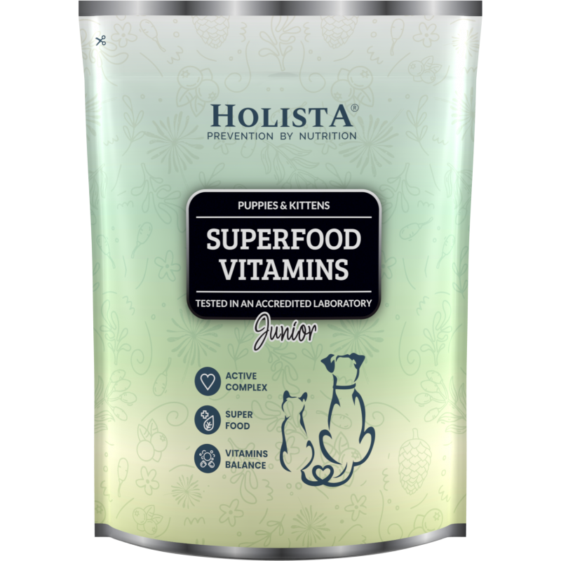 Holista Superfood Vitamins Junior 600g - witaminy dla szczeniąt i kociąt