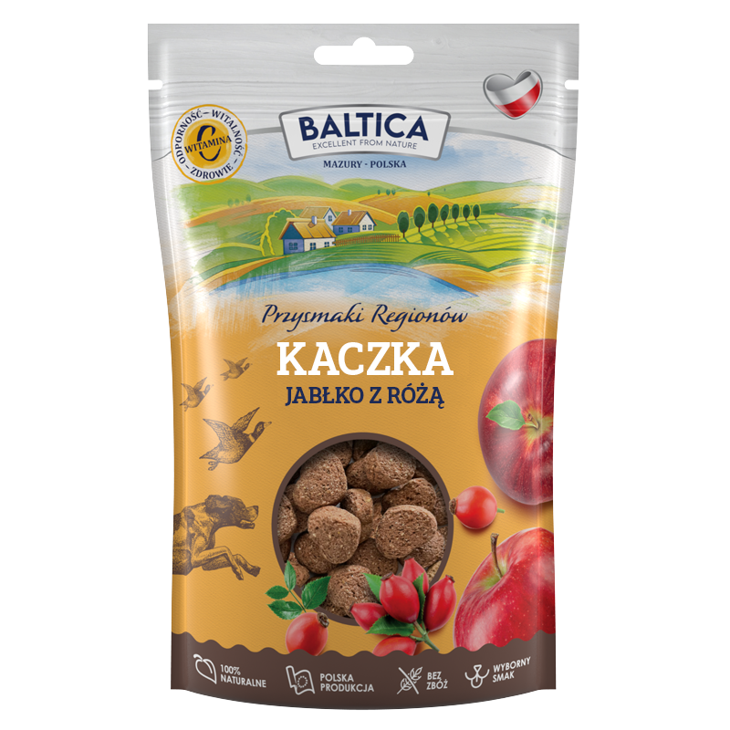 Baltica Przysmaki Regionów Kaczka z jabłkiem i różą 100g