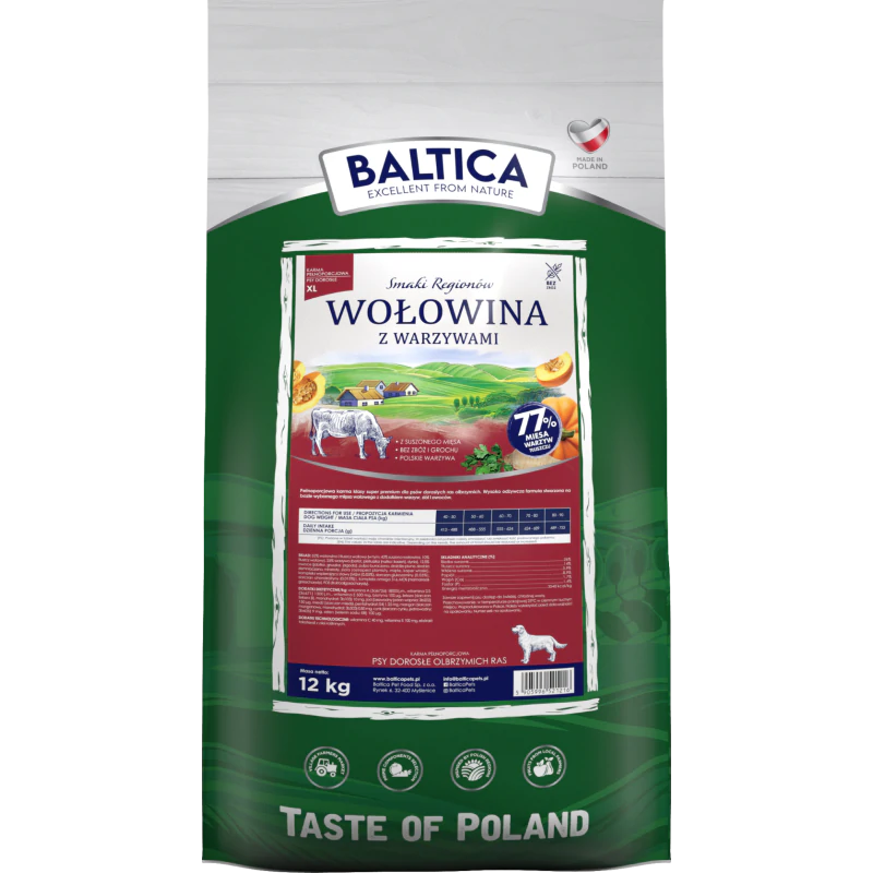 Baltica Wołowina z Warzywami XL 12kg
