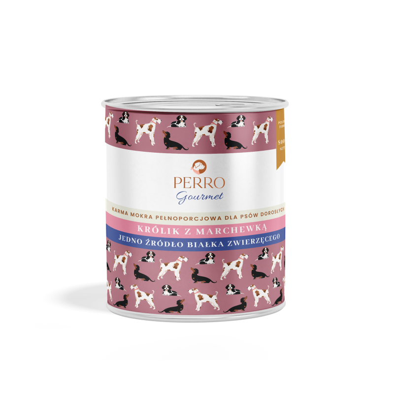 Perro Karma Mokra Królik z Marchewką 800 g