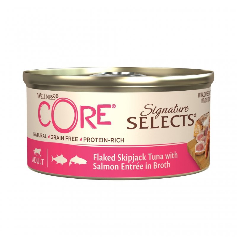 Core Signature Selects karma mokra dla kota, tuńczyk i łosoś 79 G
