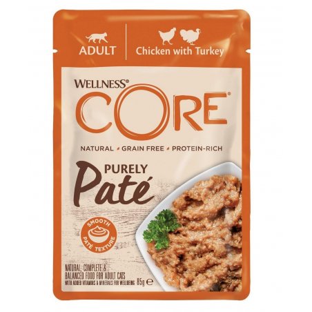 Core Tender Cuts karma mokra dla kota z kurczakiem i indykiem w sosie 85g