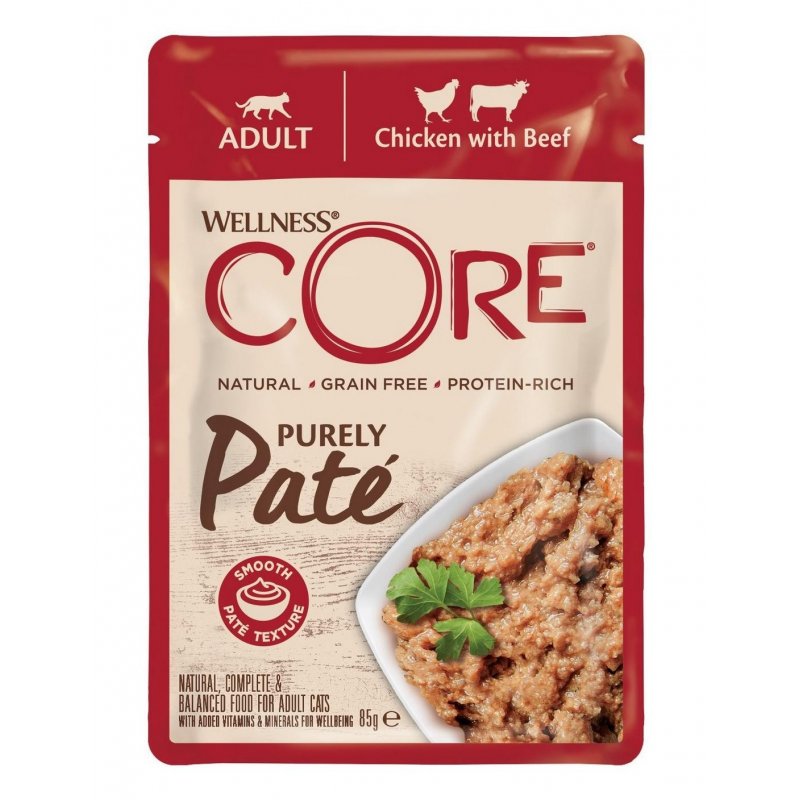 Core Purely Pate karma mokra dla kota kurczak i wołowina 85g