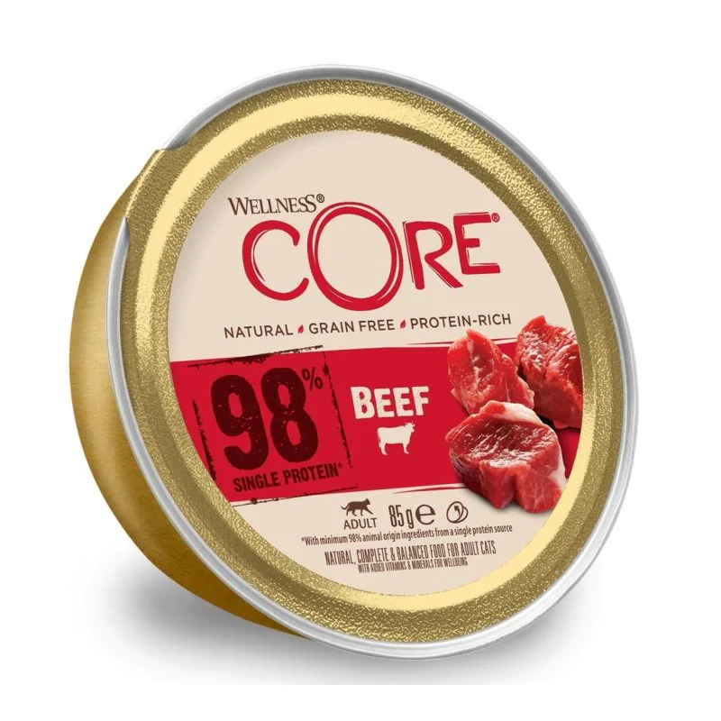 Wellness Core 98% Single Protein karma mokra dla kota wołowina 85g