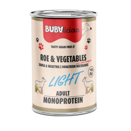BUBAlicious LIGHT mono karma dla psa 400g SARNA