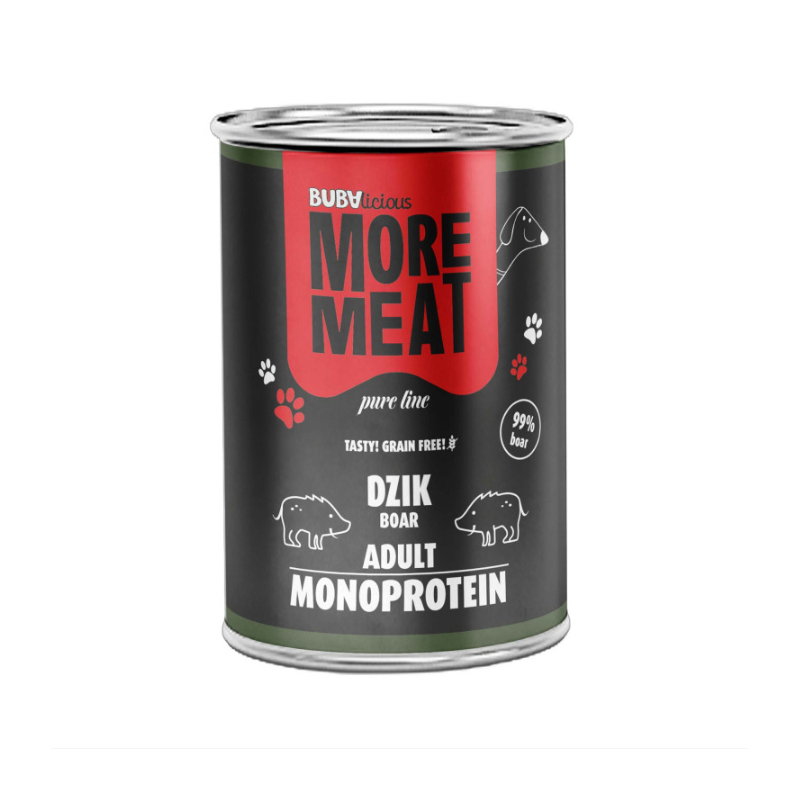 BUBAlicious More Meat Mono Karma dla Psa Pure Line Dzik 400g
