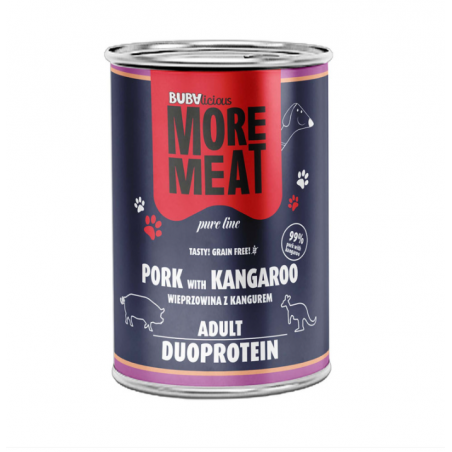 BUBAlicious More Meat Duo Karma dla Psa Pure Line 400g – WIEPRZOWINA & KANGUR