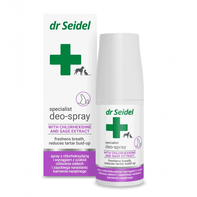DEO-SPRAY Z CHLORHEKSYDYNĄ 50 ML do pielęgnacji zębów psów i kotów