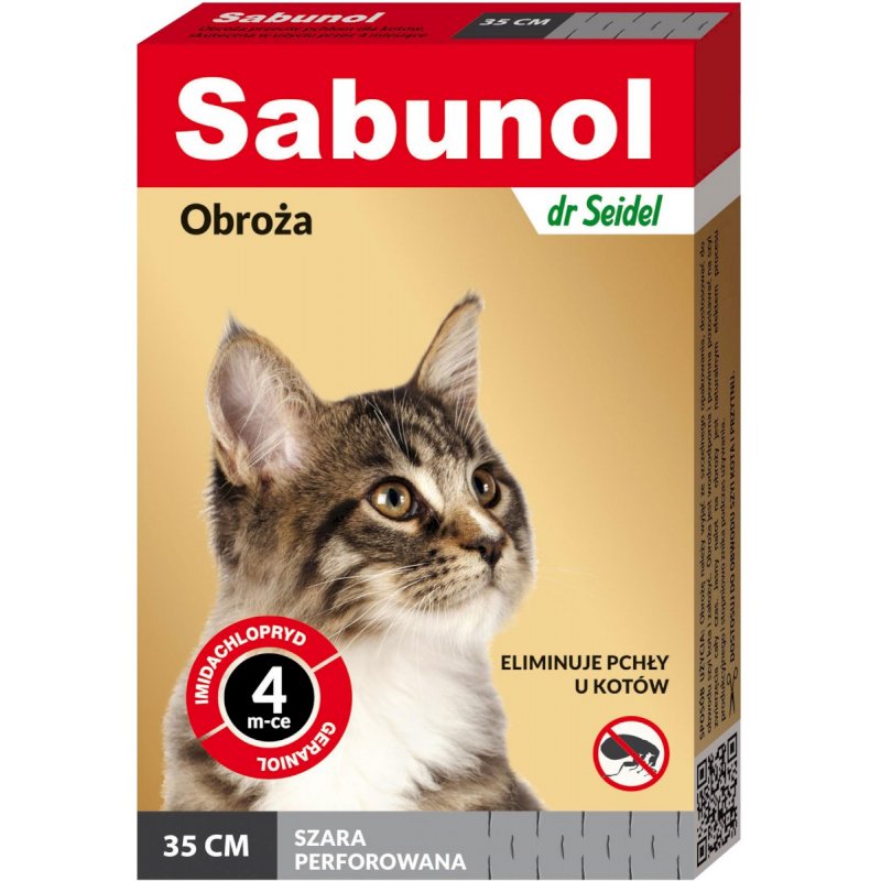 Sabunol Obroża na pchły szara 35 cm