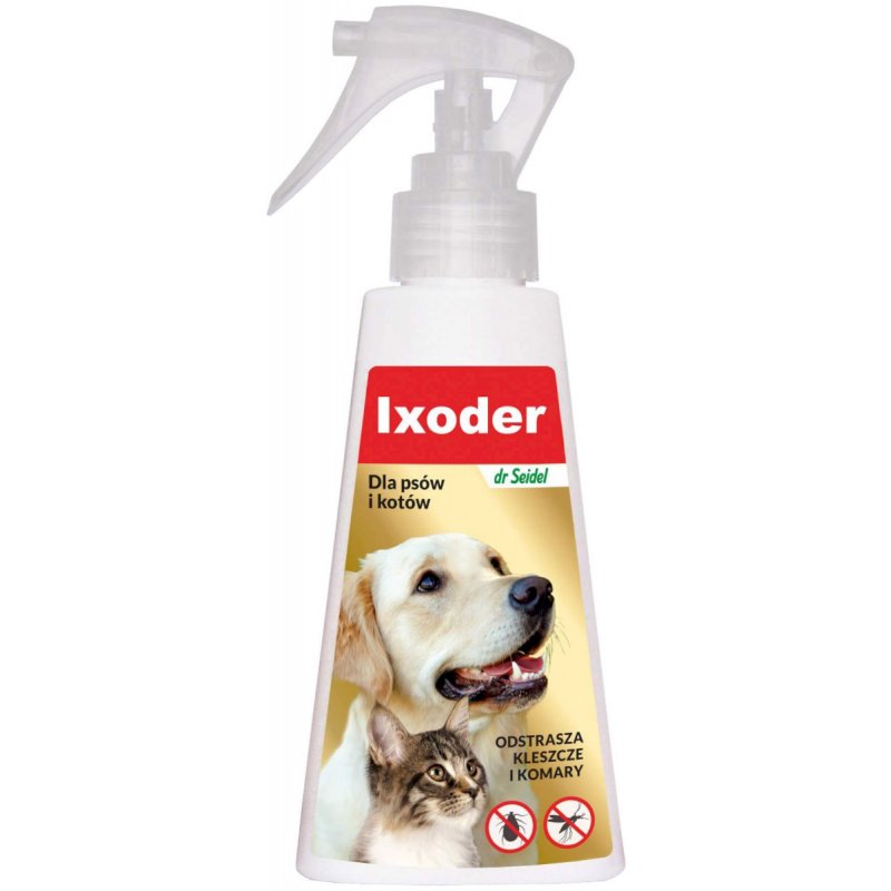 IXODER 100 ML Płyn w sprayu do zwalczania komarów i kleszczy u psów i kotów