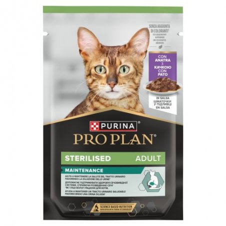 Purina Pro Plan Adult Sterilised Maintenance 26x85g Mokra Karma Dla Kota z Kaczką w Sosie-7385