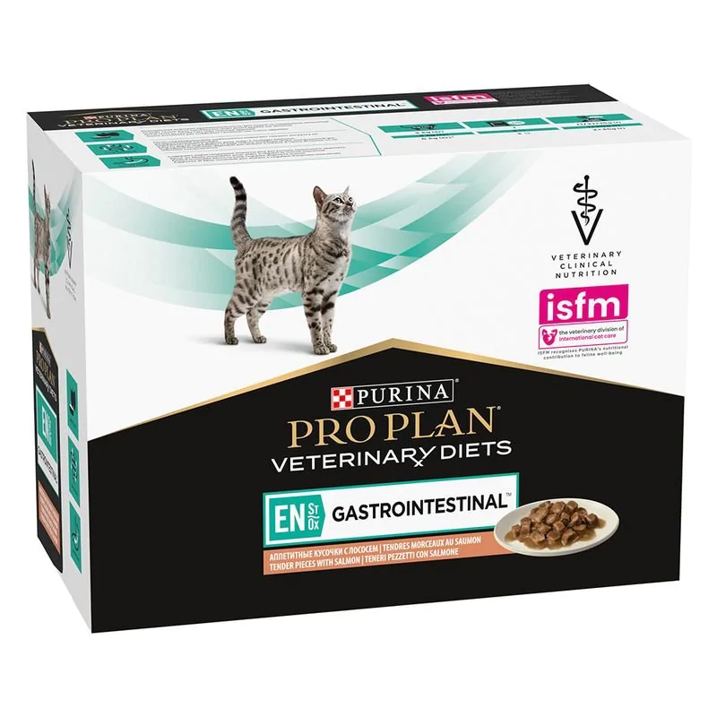 PURINA CAT VETERINARY GASTROINTESTINAL SALMON 10 X 85G