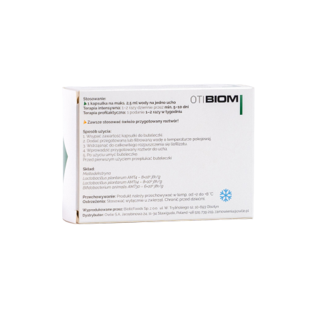 OTIBIOM 10 kaps. Preparat probiotyczny do pielęgnacji uszu dla zwierząt towarzyszących-7439