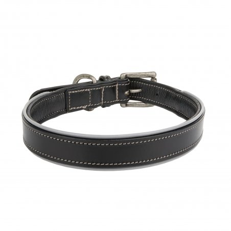 Skórzana obroża dla psa – rozmiar L, czarna, 53 -63 cm x 3 cm-7450