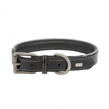 Skórzana obroża dla psa – rozmiar L, czarna, 53 -63 cm x 3 cm-7450