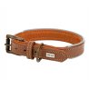 Obroża skórzana, S 33-40 cm/20 mm, ciemny beż-7477