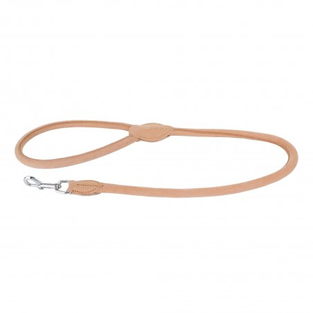 Skórzana smycz dla psa – 100 cm, 8 mm – jasny beż-7482