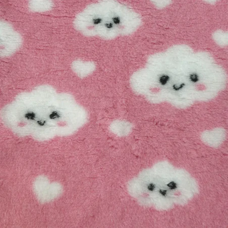 Legowisko Dry Bed 150x150 cm Różowe w chmurki 28 mm-7515