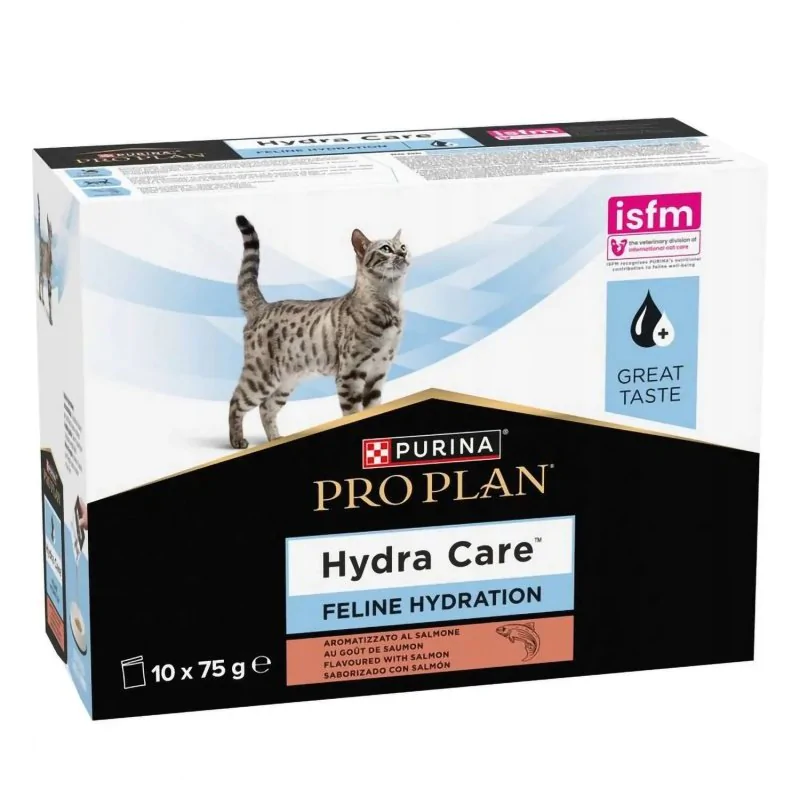 PURINA CAT VETERINARY HYDRA CARE SALMON 10 X 75G suplement nawadniający dla kota