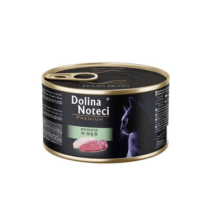 Dolina Noteci Premium Mokra karma dla kota bogata w gęś 185 g
