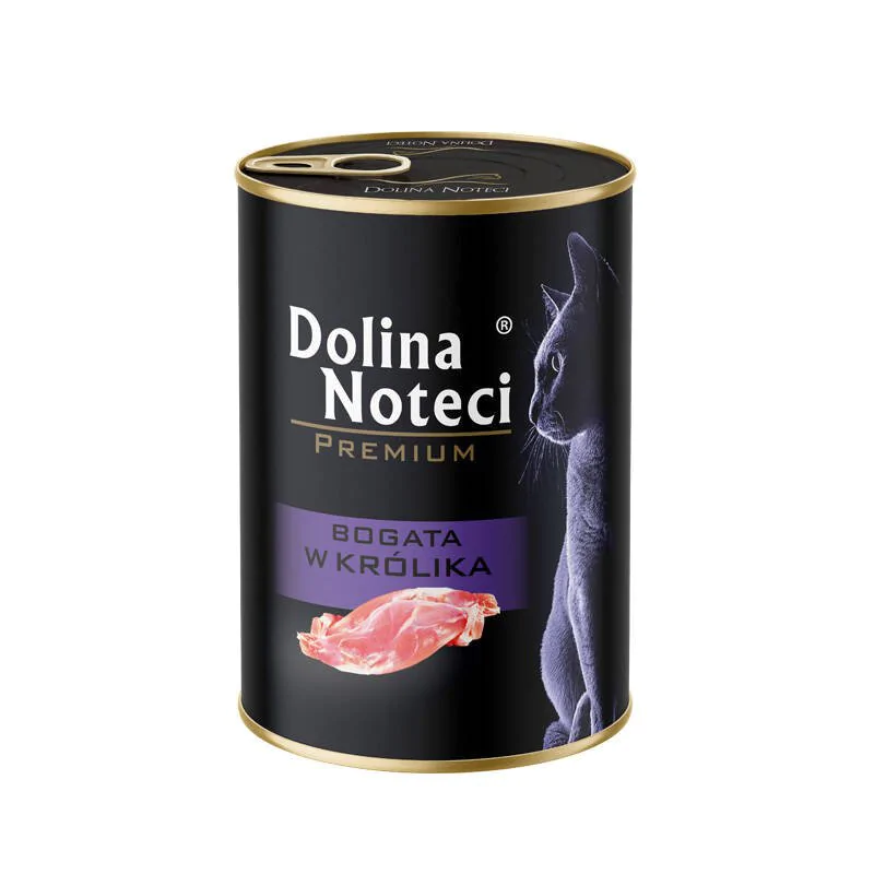 Mokra karma dla kota bogata w królika Dolina Noteci Premium 400g