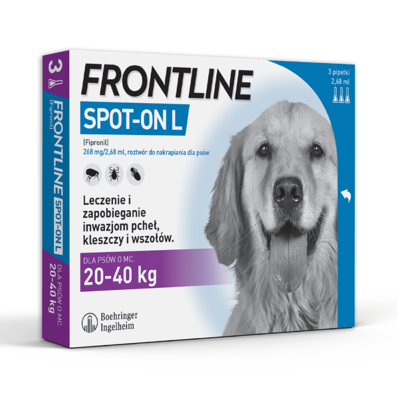 FRONTLINE® Spot-On L 20-40 KG ochrona przed pchłami i kleszczami