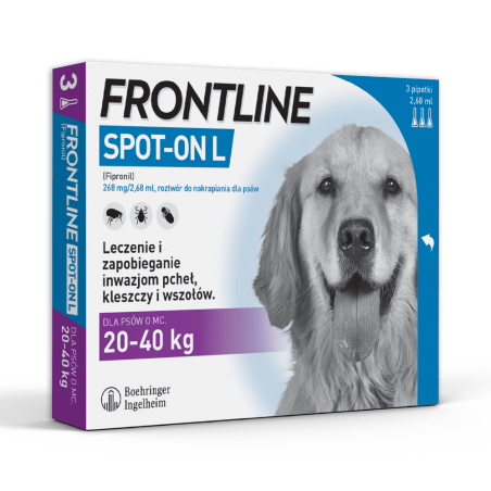 FRONTLINE® Spot-On L 20-40 KG ochrona przed pchłami i kleszczami