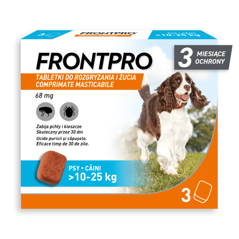 FRONTPRO® L 10-25 KG tabletka przeciwko pchłom i kleszczom