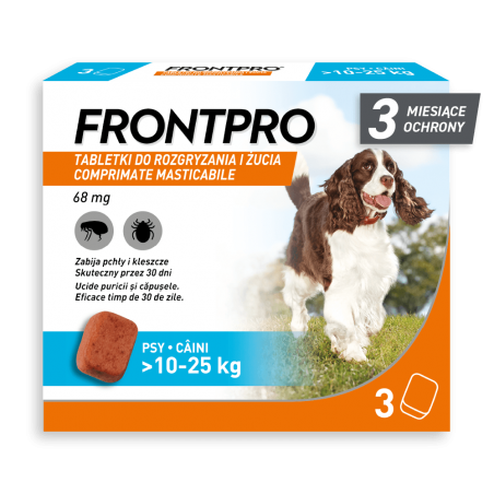 FRONTPRO® L 10-25 KG tabletka przeciwko pchłom i kleszczom