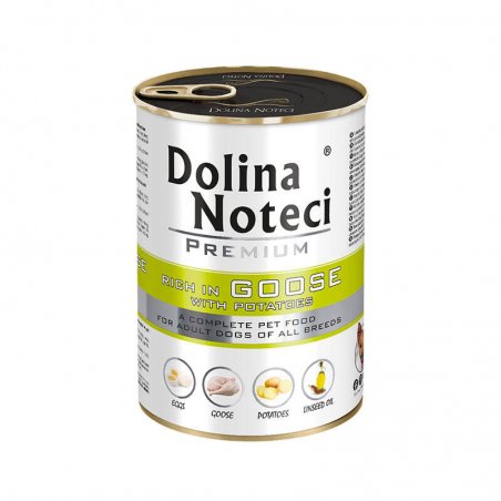 Mokra karma dla psa z gęsią i ziemniakami – Dolina Noteci Premium 400 g